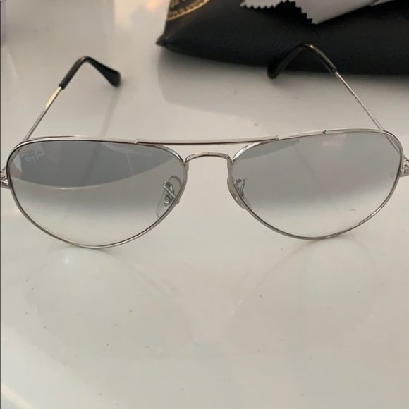 Ray-Ban Silver Polarized Aviators - Picture 4 of 4